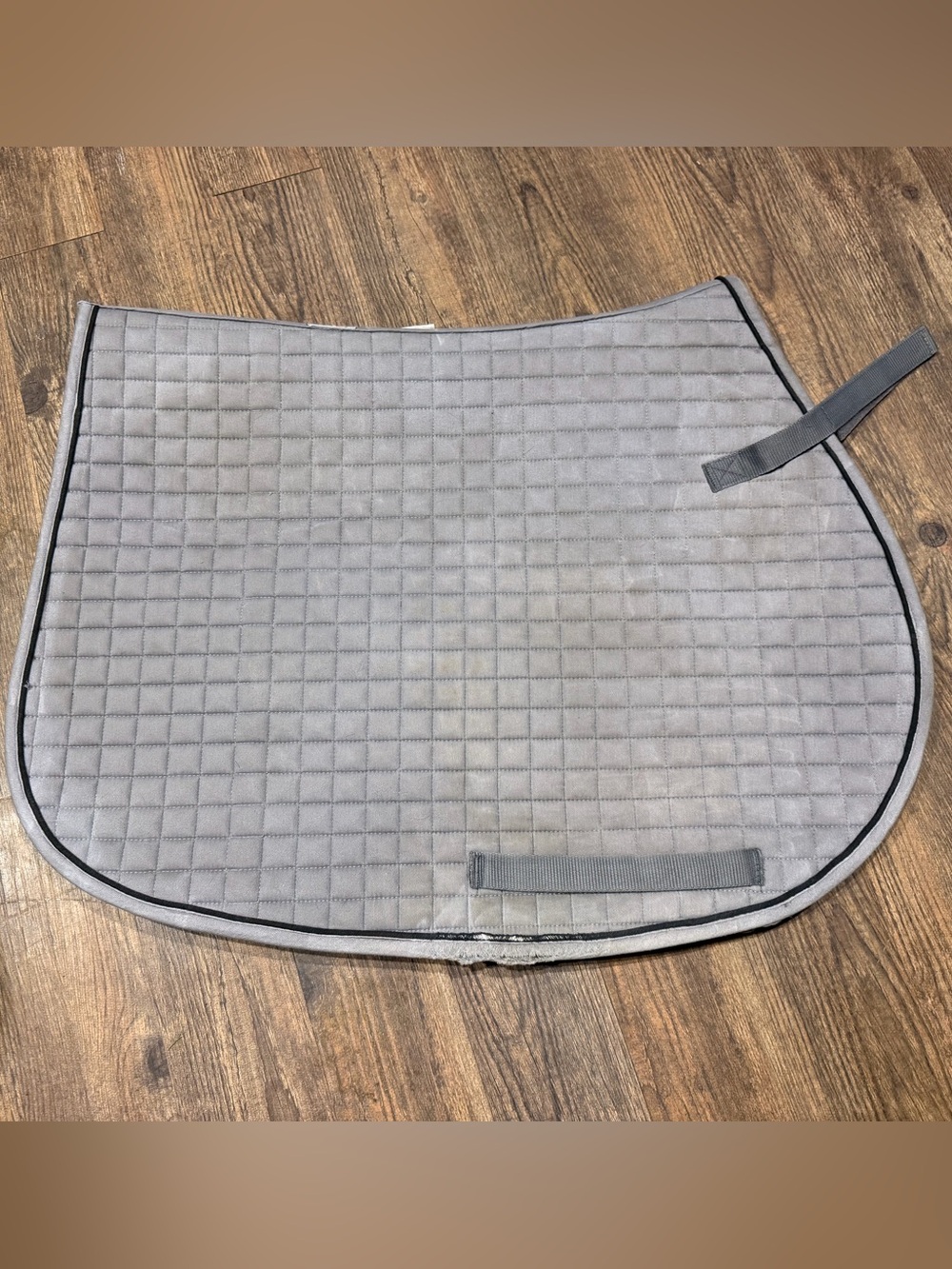 Used grey PRI all purpose English jumping saddle pad